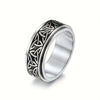 Titanium Steel Ring With Pattern Of Celtic Triangle Knot, Men's Rotatable Ring Jewelry For Releasing Pressure - Image 2