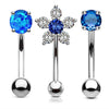 3PCS Heart Eyebrow Piercing Set Crystal Curved Barbell Piercing Flower Rook Earring Bulk CZ Star Eyebrow Ring Pack Daith Earring - Image 19