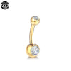 1PCS Titanium 14G Gold Color Belly Button Rings Navel Nombril Piercing CZ Gem 6/8/10/12mm Bar Belly Piercing Sexy Jewelry - Image 8