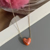 1 PC Love Heart Choker Necklace Various Color Gift Necklace Golden Color Link Chain Neck Jewelry - Image 4