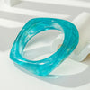 Vintage Punk Brown Coffee Thick Resin Acrylic Bangles Geometric Irregular Wide Cuff Bangle Bracelet For Women Men Jewelry - Image 9