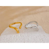 Minimalist Stainless Steel Open Chic Adjustable Ring Thin Finger Korean Jewelry Golden - Image 6