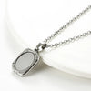 1Pc Stainless Steel Vintage Mirror Pendant Necklace For Women Girls Rectangle Shape Blank Bar Charms Chains Choker Jewelry Gifts - Image 10