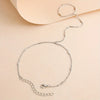 Women's Elegant Style Summer Finger Ring Bracelet, Minimalist Chain Integrated Hand Jewelry Accessory - Image 4