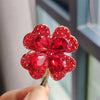 Green Red Crystal Rhinestone Four-Leaf Clover Flower Brooches Lapel Pins Jewelry Clothing Accessories Brooch for Women - Image 11