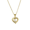A-Z English Letter Initial Necklace Gold Plated Necklace Micro Setting Zircon Heart Necklace for Women - Image 8