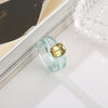 Simple Inlaid Colorful Zircon Resin Ring Women Sweet Cute Birthday Party Commemorative Jewelry Gift - Image 16
