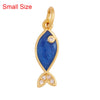 Marine Organism Sea Horse Turtle Fish Conch Shell Starfish Charm Pendant, 8K Gold Plated Zircon Jewelry Finding Supplies - Image 19