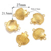 5pcs Stainless Steel Gold Plated Seashell Turtle Conch Double Hole Charms Jewelry Connector For Bracelet Necklace Making Pendant - Image 14