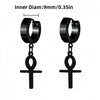 Rock Punk Stainless Steel Black Dangle Pendant Punk Minimalist Hanging Woman's Drop Earring for Man Piercing Ear Jewelry - Image 24