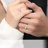 Sweet Cute Rabbit Carrot Couples Rings White/Pink Crystal Bunny Silver Color Adjustable Open Lovers Ring For Women Gift - Image 2