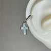 1pcs Shiny Zircon Cross Earrings for Women Stainless Steel Ear Bone Nail Ear Accessories - Image 9