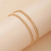 Gold Silver Color Chunky Miami Curb Chain Anklet Set for Women Cuban Link Classic Punk Style Female Summer Jewelry - Image 3