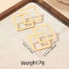 Simple Irregular Earrings Female Stainless Steel Earrings Jewelry Geometric Square Stacked Earrings - Image 6