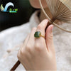 Red Agate Jade Ring Female Opening Adjustable Simple Style Chalcedony Silver Ring for Mom Women Rings Jewelry Gift - Image 12