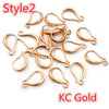 20pcs 15x10mm Silver Plated Bronze Rose Gold 6 Colors Earring Hooks Wire Settings Base Settings - Image 15