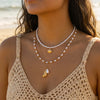 3pcs/set Bohemian Pearl Starfish Pendant Necklace for Women Irregular Blue Stone Beads Link Chain Beach Party Jewelry - Image 7