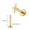 Titanium 16G Four-Pointed Star Cartilage Earring Helix Tragus Stud Flatback Labret Nose Stud Piercing - Image 16