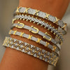 Design Crystal Letter Bangles&bracelets for Women Jewelry Zirconia Cross Geometric Bangles Accessories - Image 4