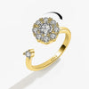 Sunflower Rotating Ring For Women Spinner Fidgets Adjustable Open Rings Cute Animal Butterfly Turtle - Image 16