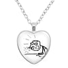Rage Comic Necklace Derp Face Trollface Funny Meme Cartoon Glass Heart Shape Pendant Chain Necklace Charm Jewelry Collect Gift - Image 38