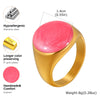 Chunky Open Twist Stackable Rings for Women, Blue Geometric Bold Enamel Crossover Statement Ring Band - Image 26