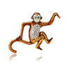 Enamel Monkey Brooches for Women Rhinestone Animal Pins Friends Party Gifts Banquet Jewellery Accessories - Image 5