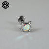 1PC Titanium Zirconia Cute Cat Rook Helix Stud Tragus Cartilage Earrings Animal Lobe Labret Lip Piercing Jewelry 16G - Image 14