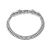 Shiny Cubic Zirconia 2/3 Row Chain Wrist Bracelet For Women Stainless Steel Wedding Jewelry - Image 7