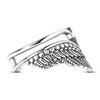Silver Vintage Angel Wings Cross Double Band Ring Adjustable Open Ring for Women Girls Daily Wear Jewelry Gift - Image 4