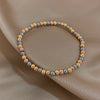 Stainless Steel Bead Stretch Bracelet 3mm or 4mm in Gold-Tone Silver-Tone or Mixed - Image 5