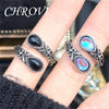 Retro Silver Agate Spoon, Moonstone Ring, Women's Simple and Ring - Image 2