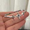 Silver Retro Bracelet for Women Geometric Handmade Blue Zircon Star Shape Simple Bracelet Birthday Gift - Image 7