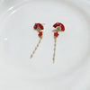 Chinese Style Good Luck Red Fan Earrings For Women Folding Fan Pearl Asymmetric Tassel Earring Girls Christmas Year Jewelry - Image 9