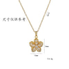 Light Shiny Zircon Rotatable Flower Pendant Necklace For Women Stainless Steel Romantic Spin Floral Plant Choker Jewelry - Image 5
