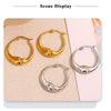 Gold Plated Stainless Steel Moon Hoop Earrings Unique Jewelry Women's Charm Statement Earrings Gift - Image 12