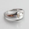 Chic Single Pearl Ring Chunky Stacking Finger Ring Simple Minimalist Couple Anniversary Jewelry - Image 8