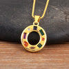Inlaid Colorful Zircon A-Z Letters Pendant Necklace Name Initials Alphabet For Women Accessories Gifts - Image 27