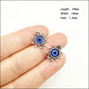 Palm Oval Flower Connectors Antique Silver Plated Blue Resin Eyes For Bracelets Charms Making Jewelry Hcjbab - Image 4