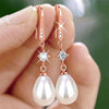 Women Drop Earrings Imitation Pearl Aesthetic Party Wedding Lady Accessories Elegant Jewelry Inlaid Shining CZ - Image 6
