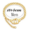 Simple all-in-one stainless steel couples handcuff bracelet for lovers Valentine's Day gift jewelry - Image 10
