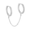 Small Hoop and Stud Earrings with Charm and Chain Styles - Image 22