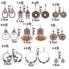 Vintage Ethnic Bohemian Drop Dangle Earrings For Women Wooden Tassel Pearl Beaded Geometric Leaf Flower Round Boho Earrings - Image 6