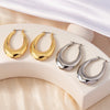 Women's Hoop Earrings with a Smooth Surface and Welded Design, Simple Hoop Earrings Suitable for Daily Wear and Parties - Image 1