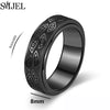 Vintage Carved Eyes Stainless Steel Rings 8mm Fidget Spinner Ring Punk Finger Jewelry Rotatable Ring Gifts - Image 4
