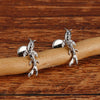 Titanium Koi Fish Cartilage Earring Tiny Tragus Stud Helix Conch Flatback Piercing 16G Animal Body Jewelry - Image 3