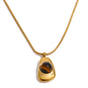 Tiger Stone Imitation Pearls Geometric Pendant Necklace Earrings Set for Women Jewelry - Image 7