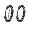 1 Pair Minimalist Punk Black Stainless Steel Male Piercing Hoop Earring for Women Teens Party Accessories for women - Image 19