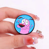Cartoon Courage Cowardly Dog Brooch Enamel Pins Cute Pink Animal Dog Brooches Clothes Lapel Badges Jewelry Gift for Kids Friends - Image 4