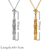 Stainless Steel Bamboo Joint Woven Mesh Pocket Pendant Necklace For Women Women Street Photography Necklace Jewelry - Image 8